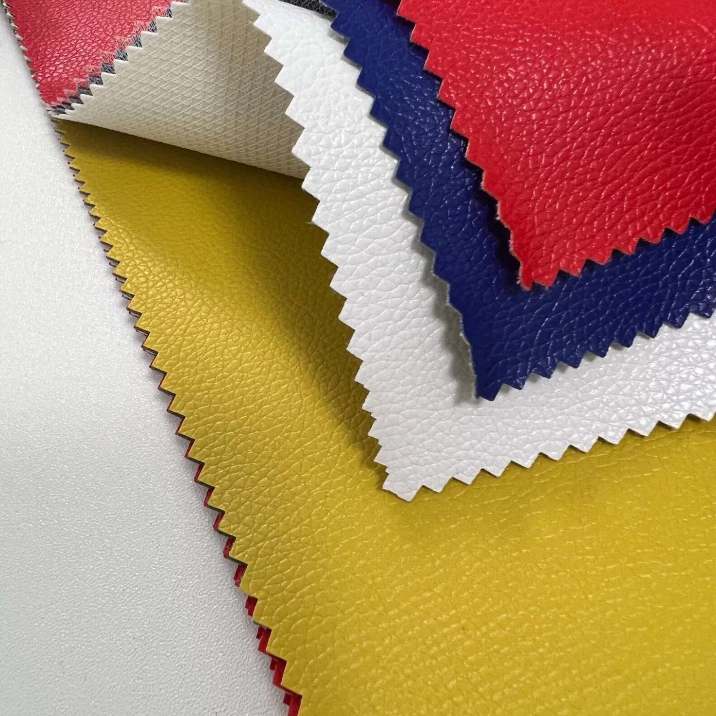 Scuff Resistance Mildew Resistance High Tearing Strength Litchi Grain Sofa Leather PVC Set Furniture Leather