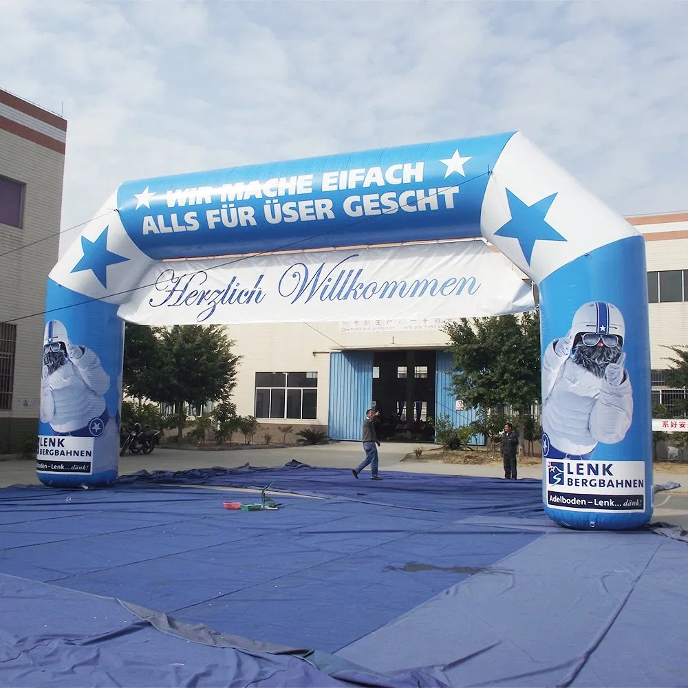 Outdoor Advertising Inflatable Entrance Archway Double Legs Race Start Finish Line Gate Balloon Arch for Event