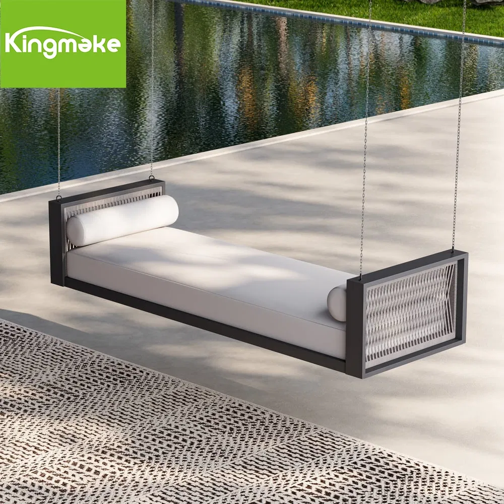 Stylish Double Macrame Swing Chair for Garden Patio Backyard Poolside