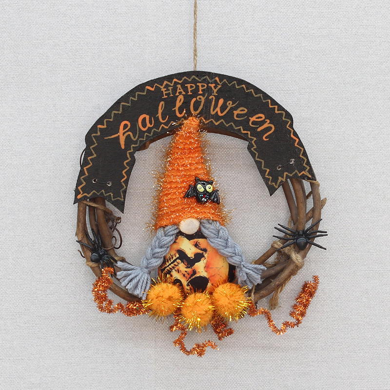 New Halloween Wooden Pumpkin Fall Decorative Ornament Wooden Tiered Tray