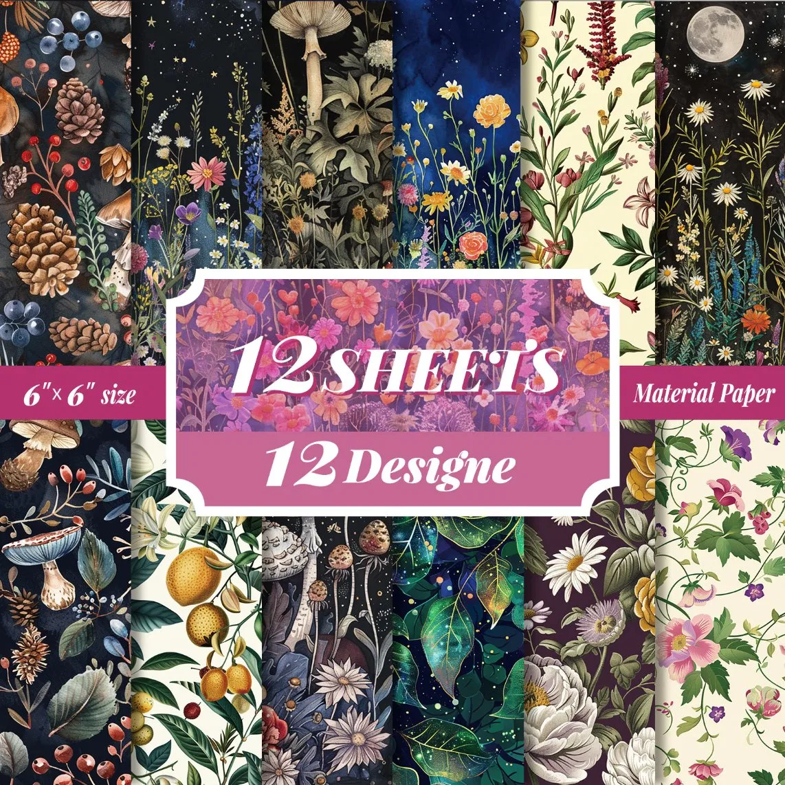 Dark-Toned DIY Scrapbooking &amp; Journaling Decorative Materials