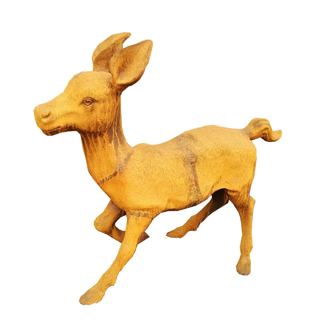 Rusty Finish Easter Puppy Casting Sculpture for Housewarming