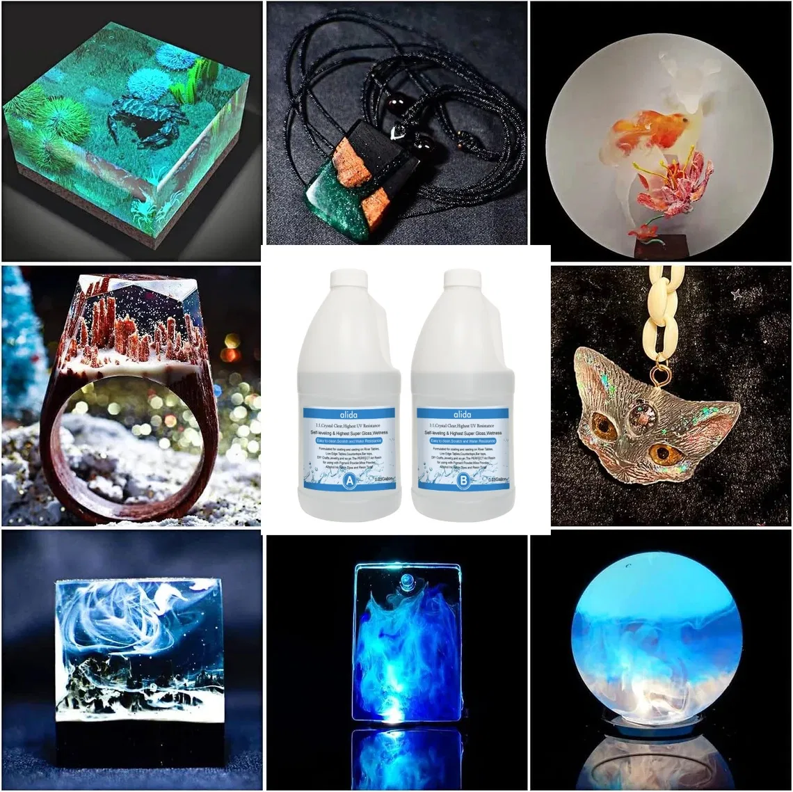 Crystal Clear Epoxy Resin for Wood Table DIY Jewelry Arts for Woodworking Liquid Appearance Seal