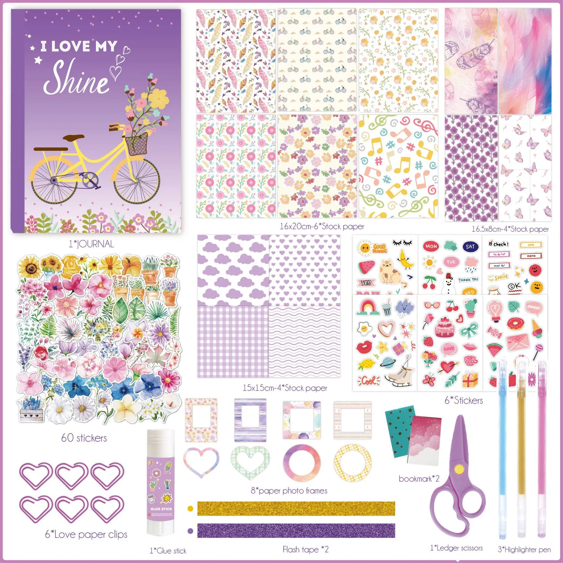 Floral Scrapbooking Kit Detail