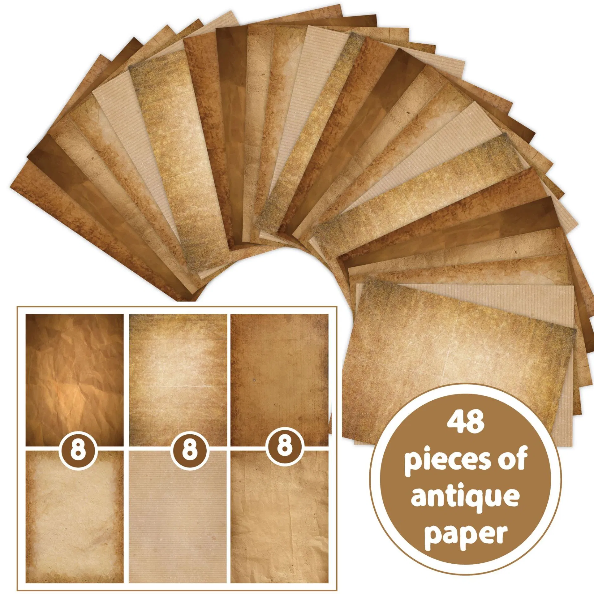 Retro Vintage A4 Double-Sided Printing Paper DIY Journal Scrapbook