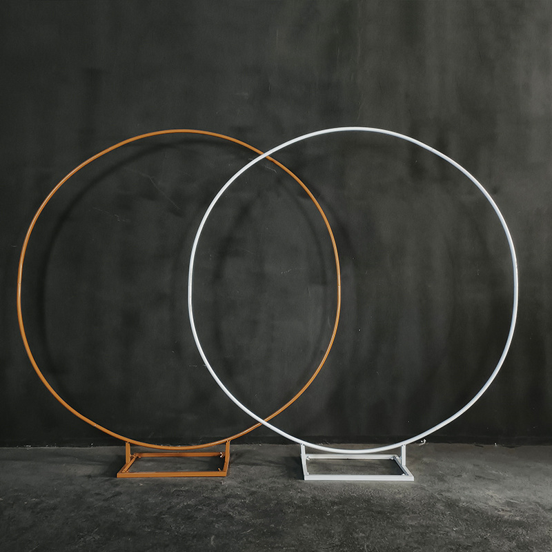 Round Metal Iron Background Decoration Flower Stand Outdoor Circle Balloon Arch for Party Wedding Supplies