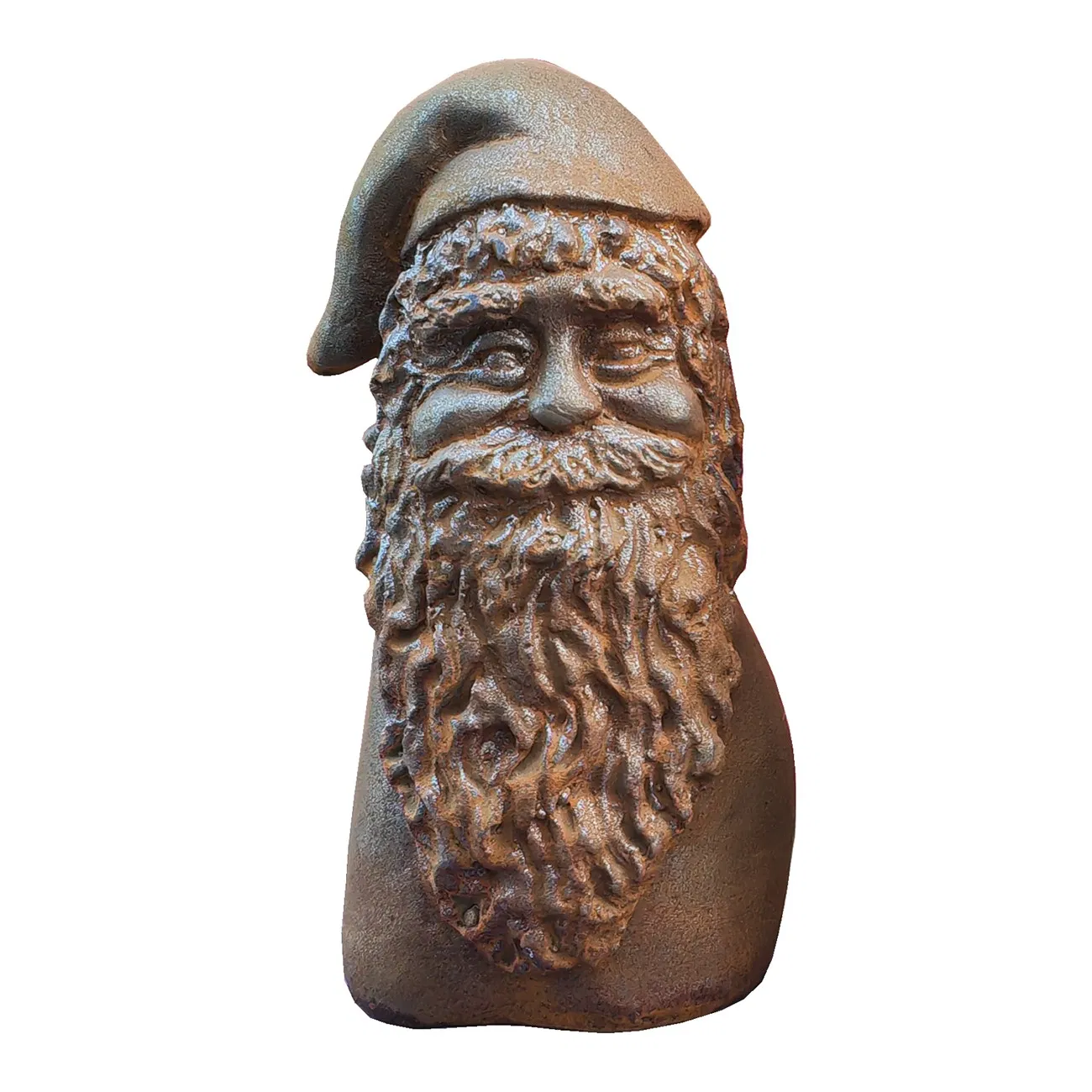 Metal Decorative Cast Iron Plant Old Man Sculpture