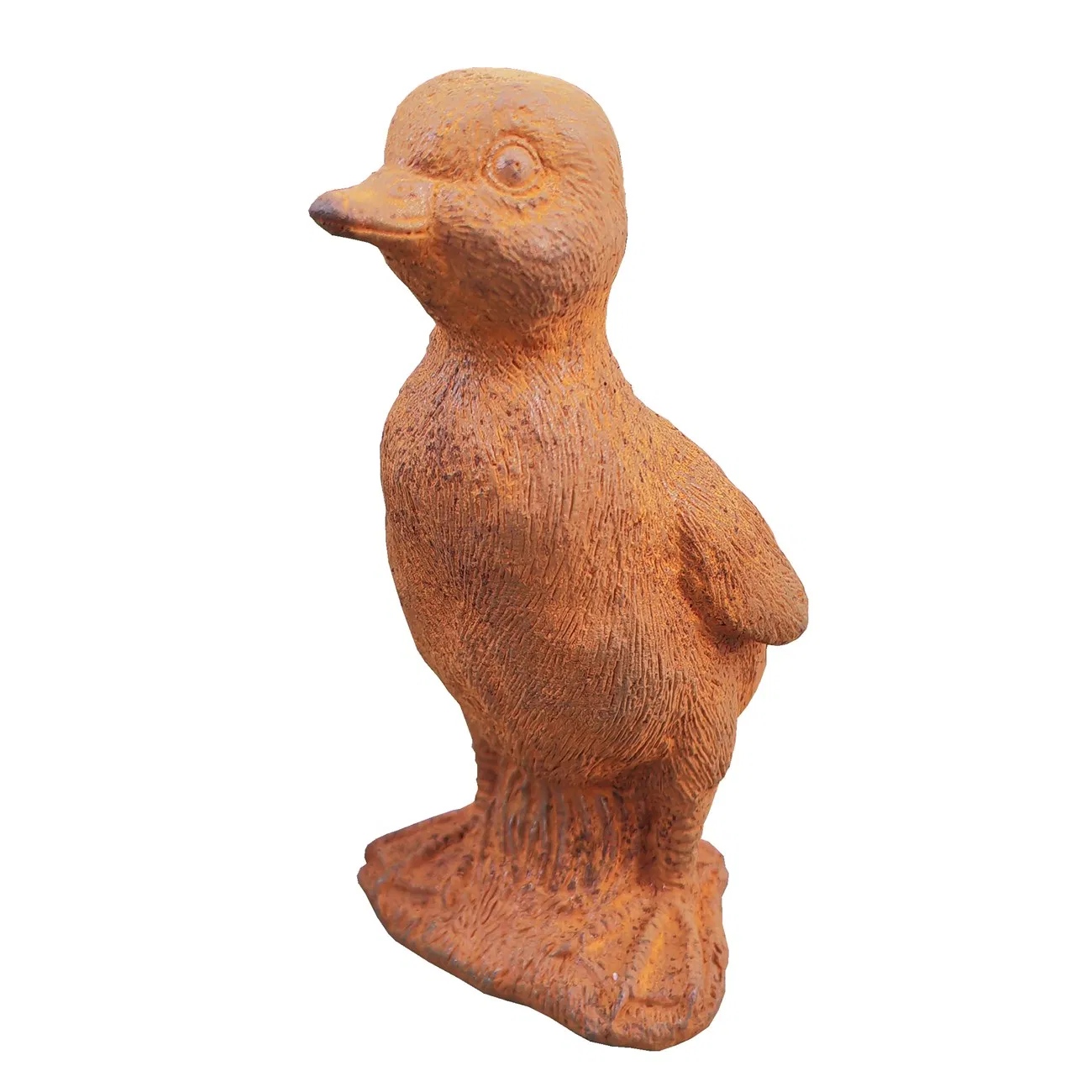 Iron-Plated Duck Sculpture, with a Cute and Lively Appearance