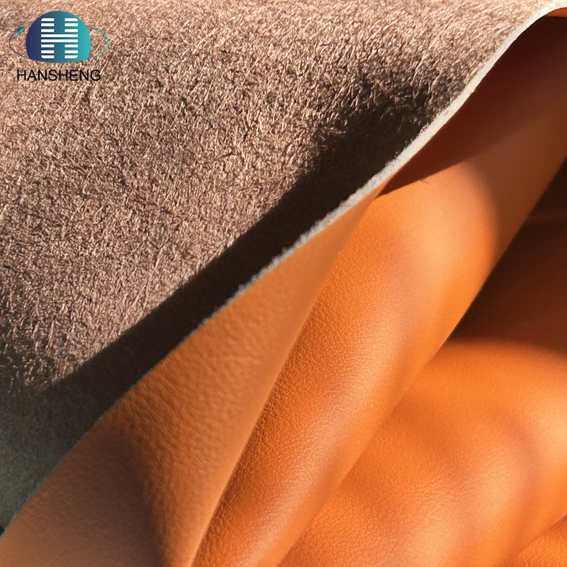 Stretchable Nappa Microfiber Synthetic Leather Fabric Durable Waterproof for Furniture and Automotive Upholstery