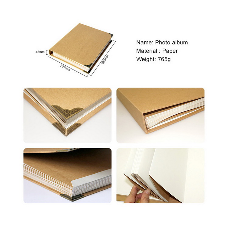 Price Blank Promotion Custom Environmental Kraft Paper DIY Scrapbook Photo Album