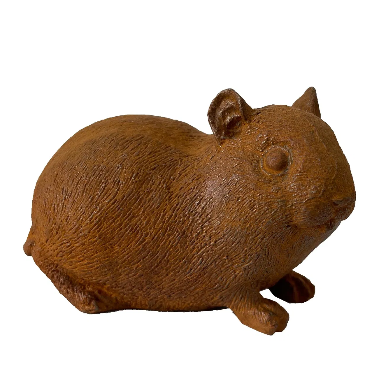 Metal Cast Iron Field Mouse Sculpture