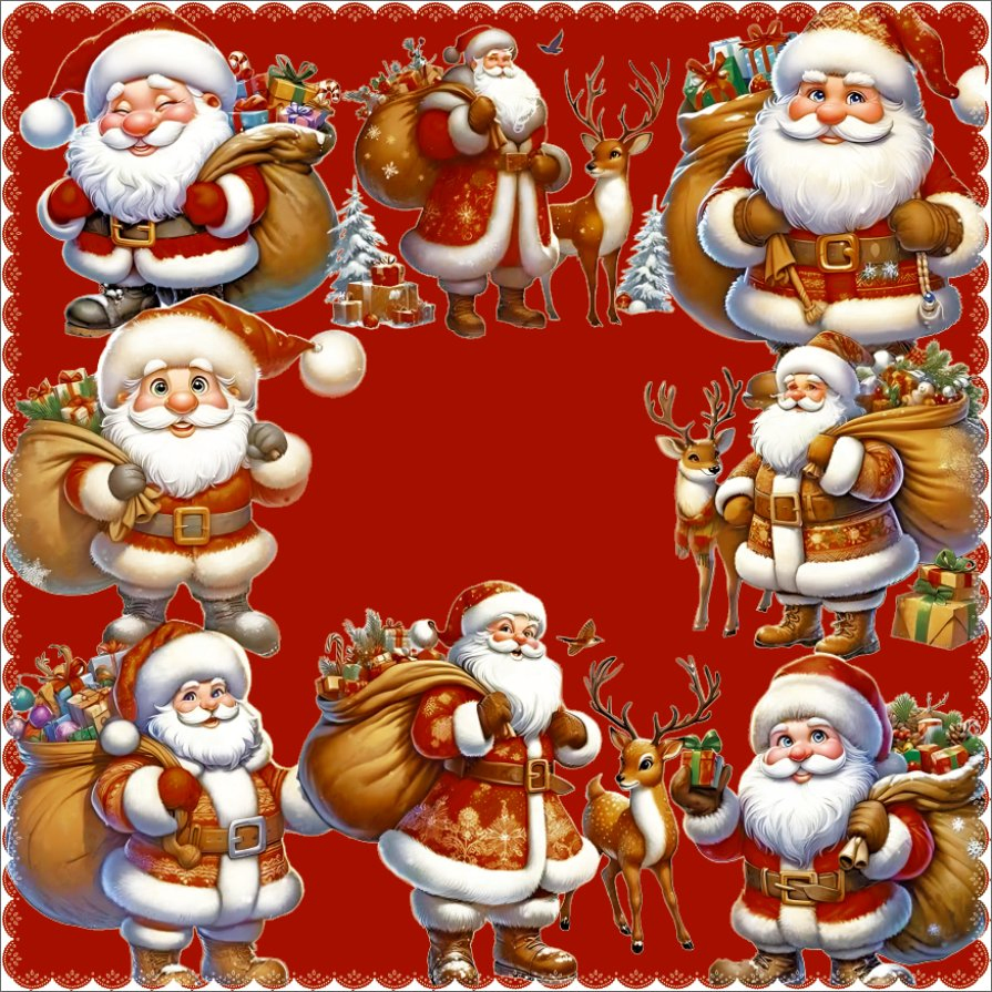 Holly Berry Christmas Ball and Festive Candy Cane Embroidered Tablecloth