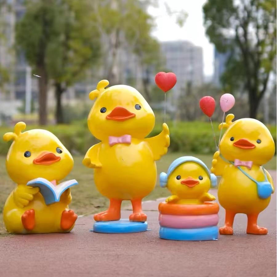 Kindergarten Garden Decor Outdoor Resin Fiberglass Sculpture Animal Art