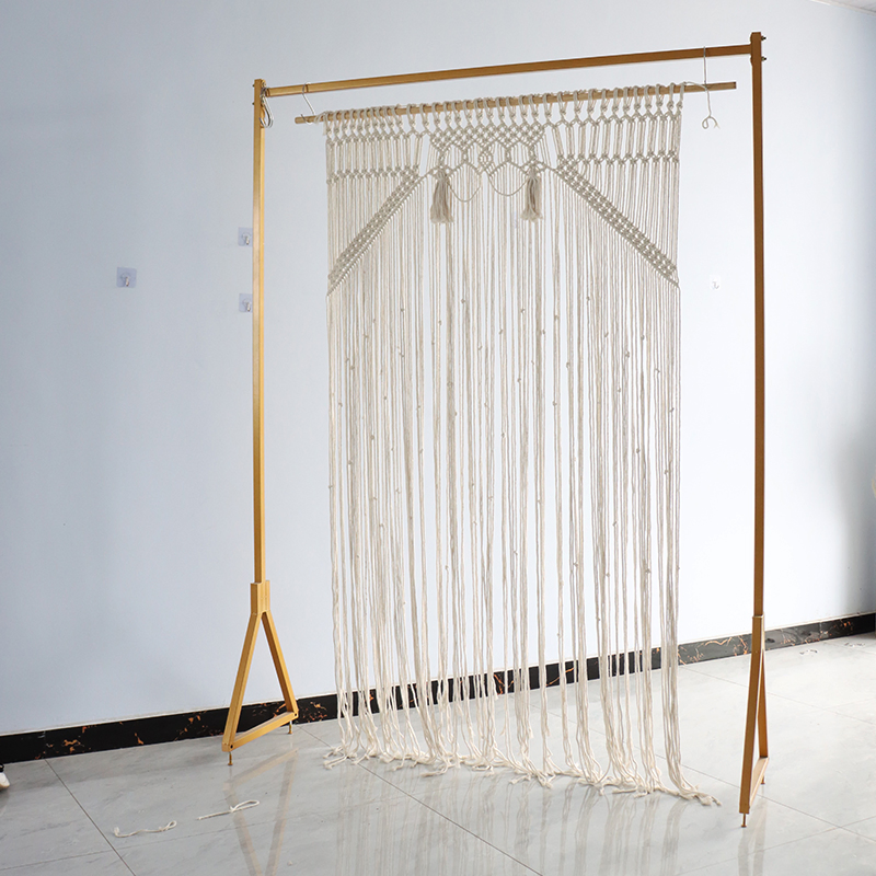 Macrame Door Hanging Room Divider for Privacy, Crochet Window Curtains