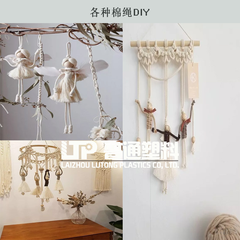 Cotton Rope Natural White for Macrame Cord and Massive Braided Natural Rope