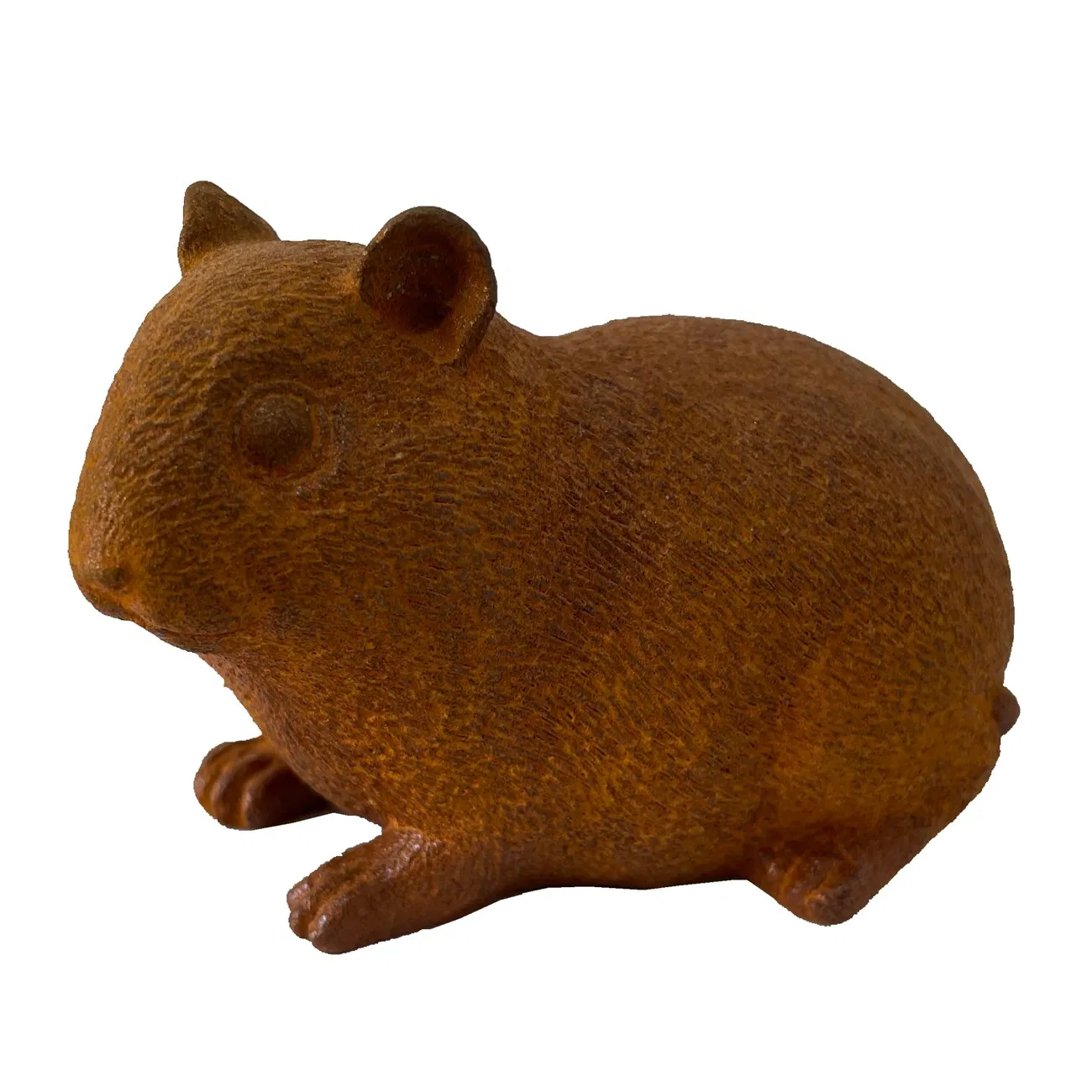 Metal Cast Iron Field Mouse Sculpture