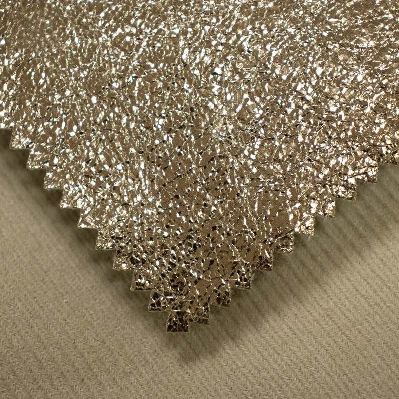 Sparkling Pearl Silver Burst PU Leather for Crafting