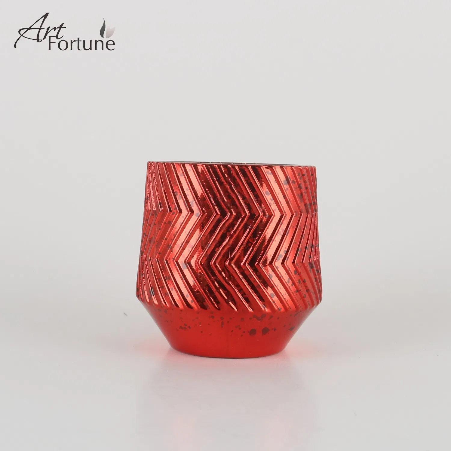 2025 New Design Red Glass Candle Jar for Candle Making