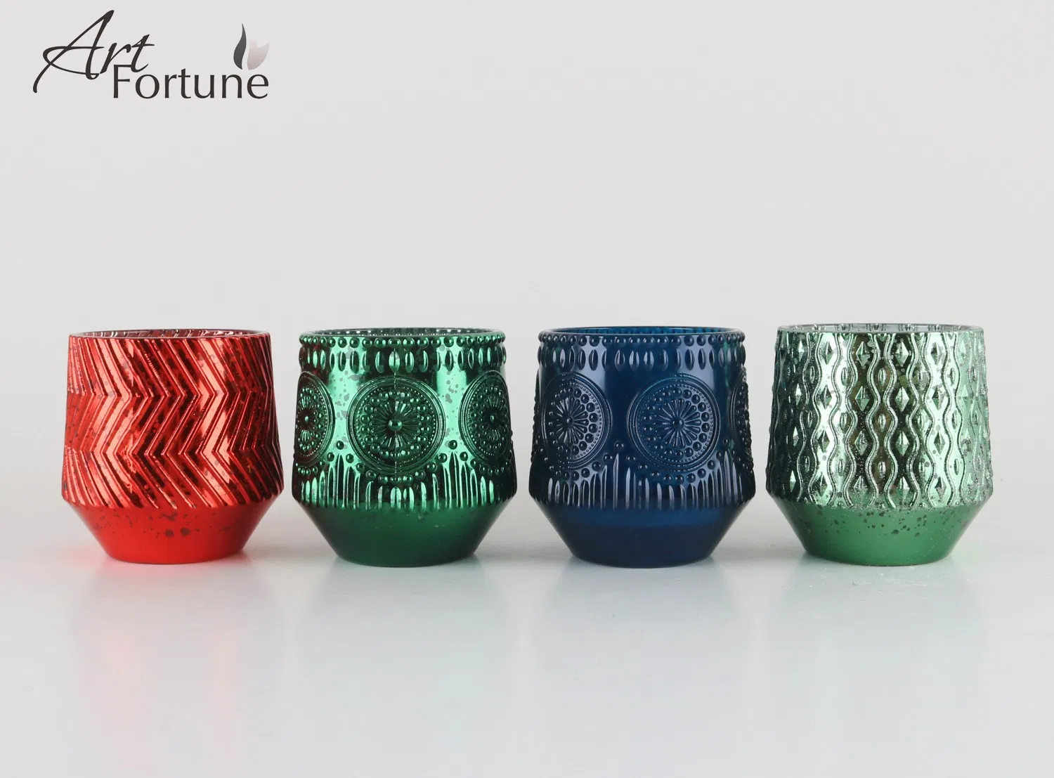 2025 New Design Red Glass Candle Jar for Candle Making