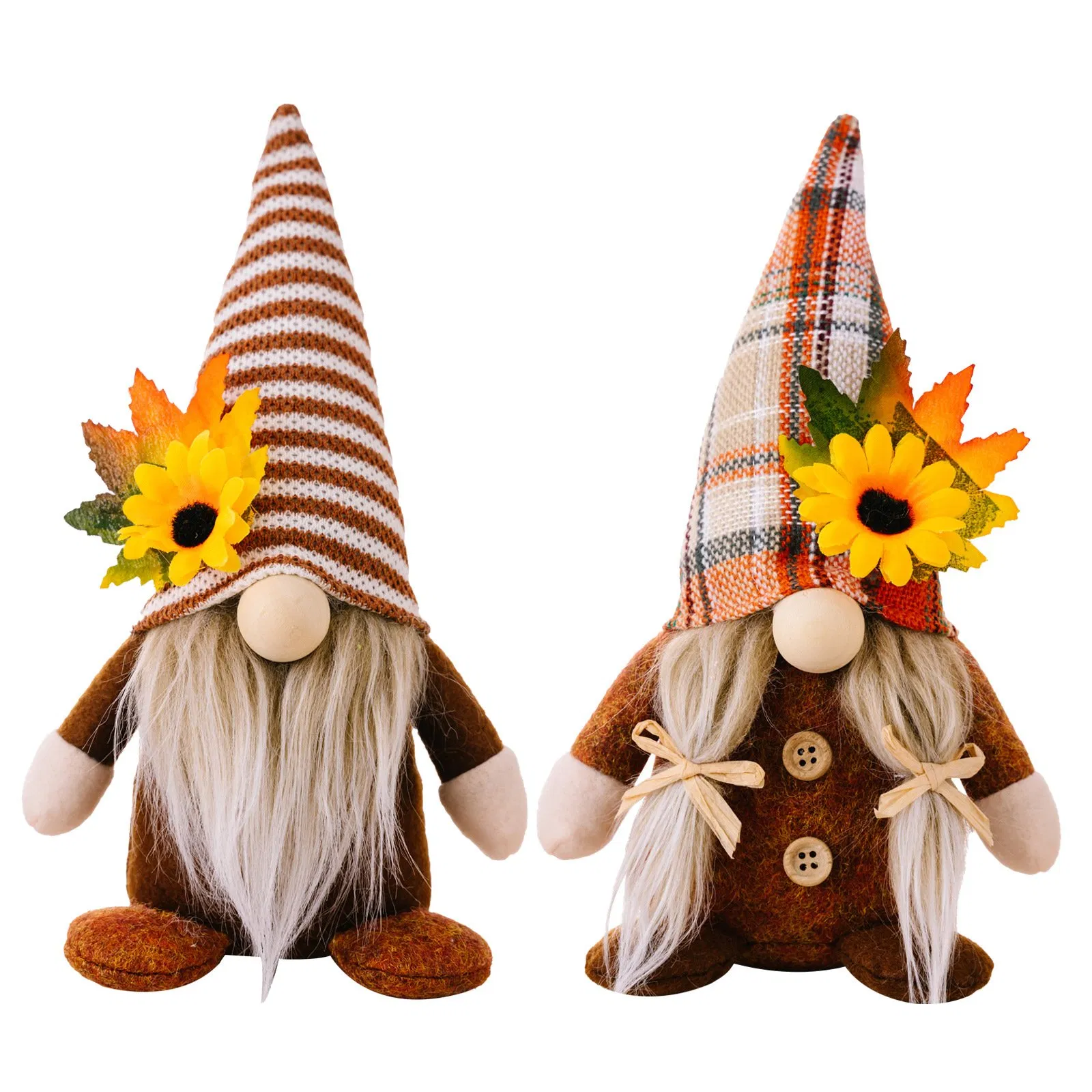 Fall Gnomes Plush for Tiered Tray Decor, Fall Decorations for Home, Fall Leaves and Dangle Legs Gnomes for Thanksgiving Decorations