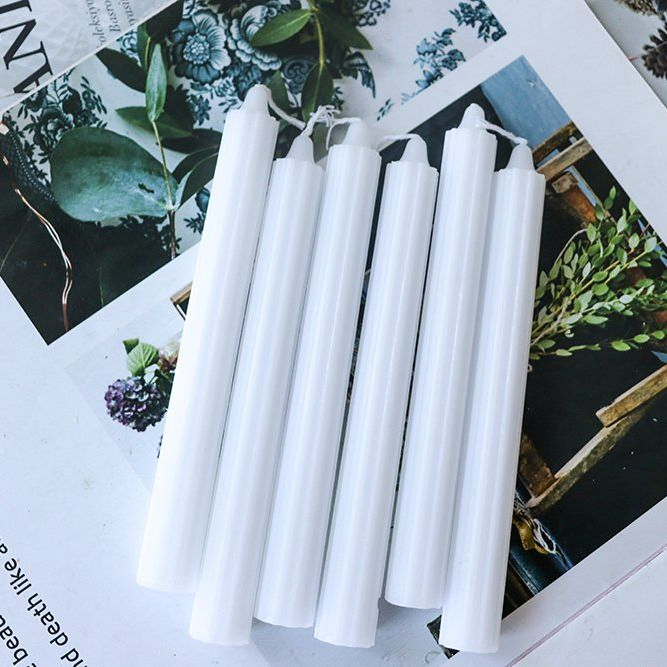 Fluted Candle Factory Stick Taper White Candle Making for Church in Tanzania