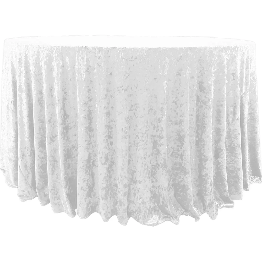 Sparkling Round Polyester Tablecloth Woven with Shiny Sequins Festive Colors Available