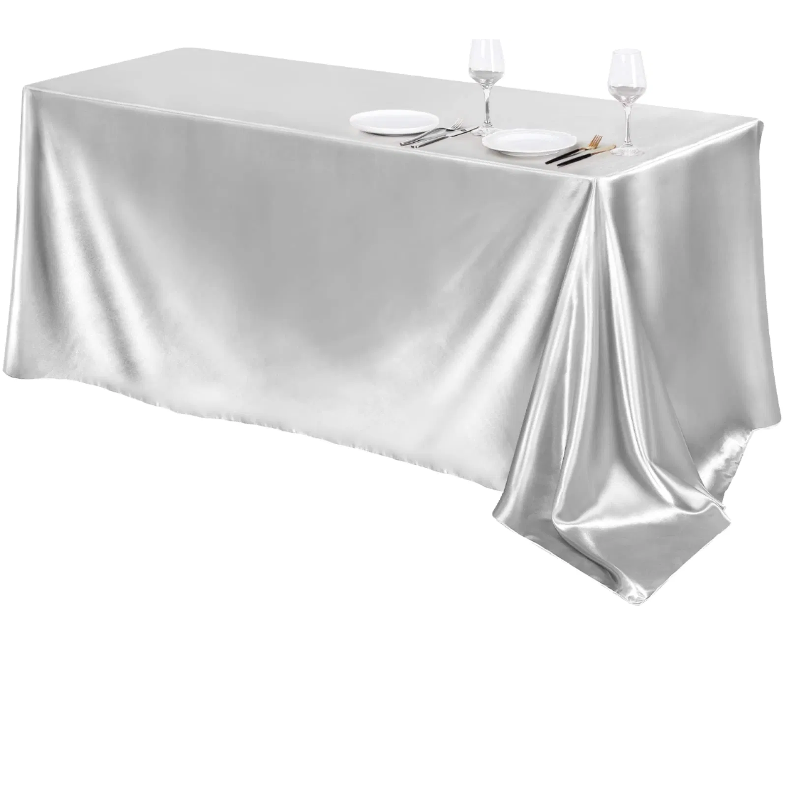 Save Custom Sizes and Colors Satin Glitter Tablecloth for Festive Decorations Bulk