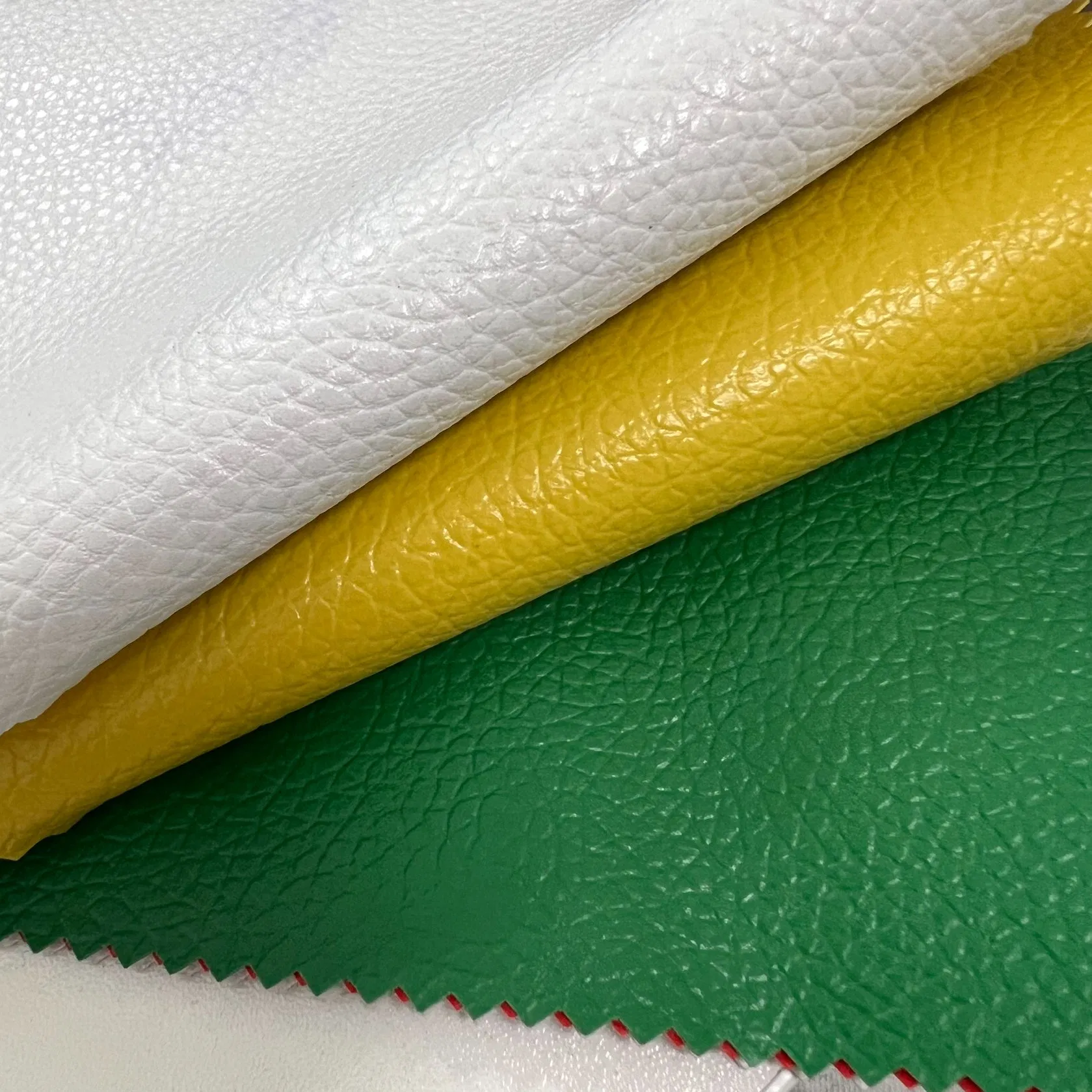 Scuff Resistance Mildew Resistance High Tearing Strength Litchi Grain Sofa Leather PVC Set Furniture Leather