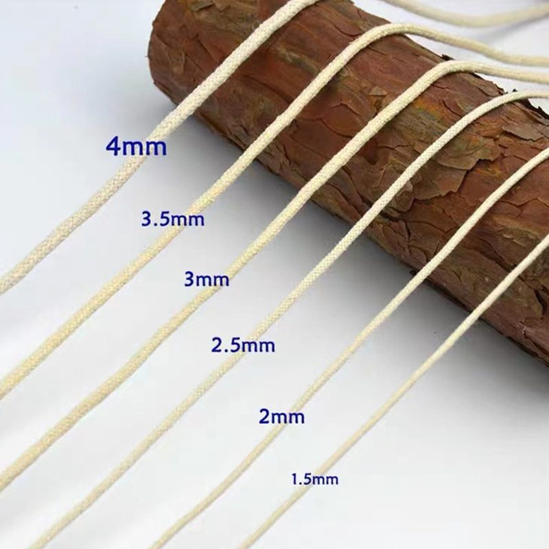 Wholesale Braid Decorative Natural Cotton Rope Strands Twisted Macrame Cord for Crafts