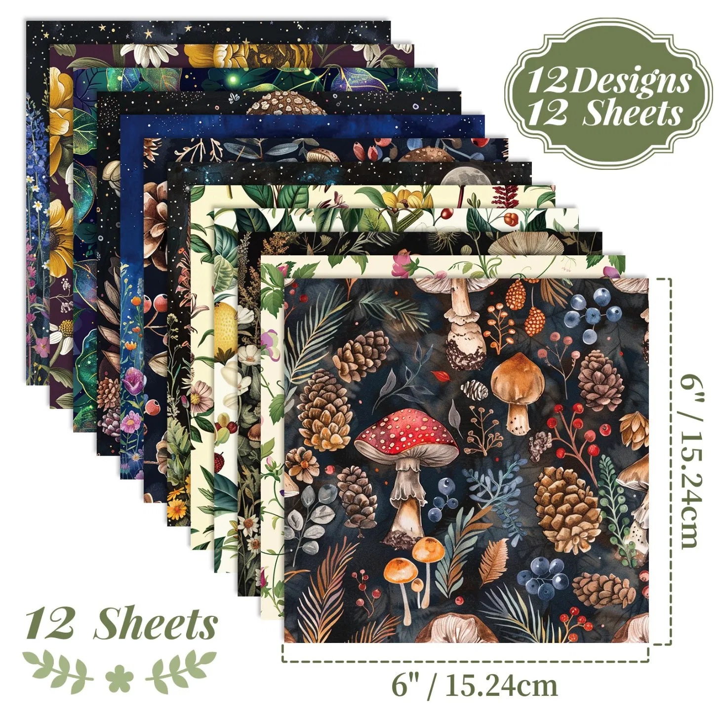 Dark-Toned DIY Scrapbooking &amp; Journaling Decorative Materials