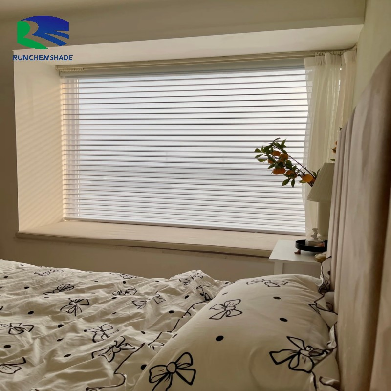 Customized Shangri-La Triple Shade Motorized Window Shading Sheer Silhouette Blinds