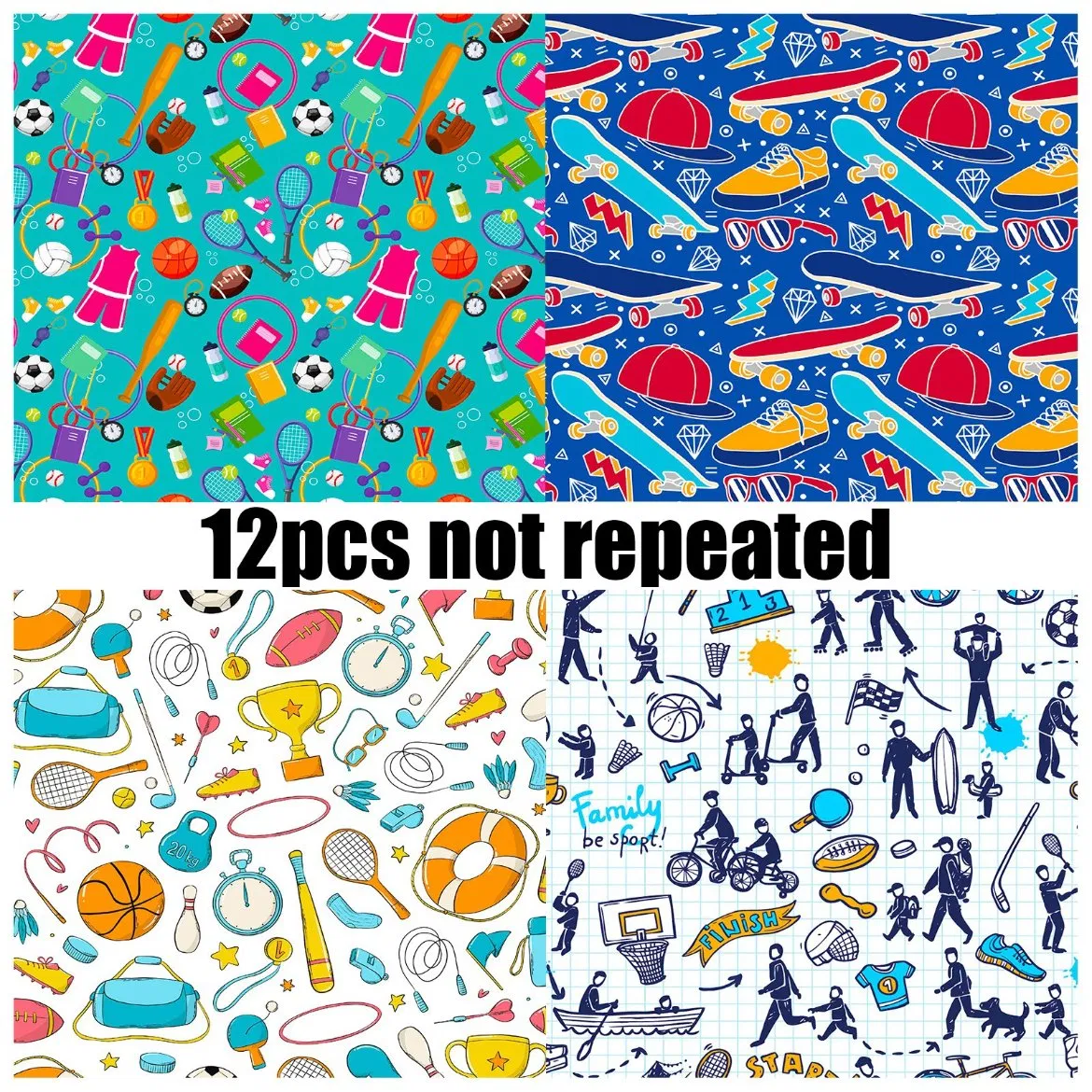 Sports-Themed Cross-Border Background Scrapbook for Handmade Journals