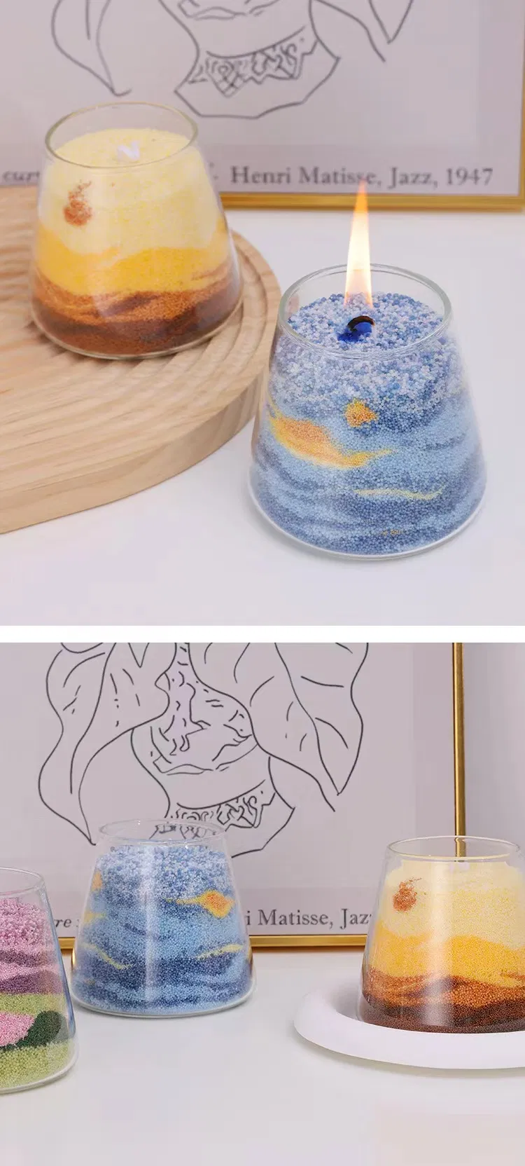 Natural Wax Pearled Granulated Candles