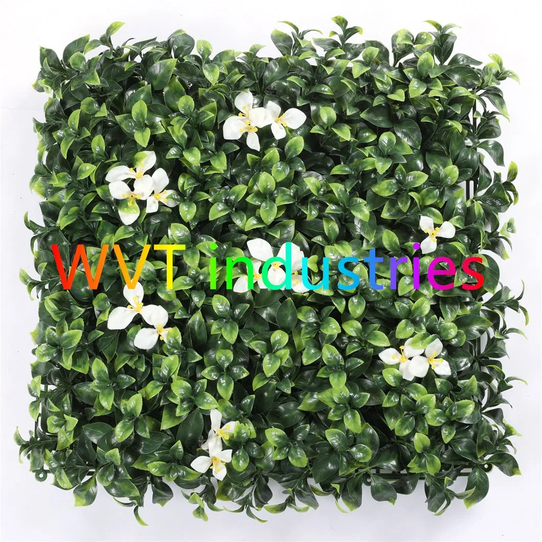 Wvt Artificial Plastic IVY Boxwood Leaf Green Wall Vertical Garden Hedge Covering