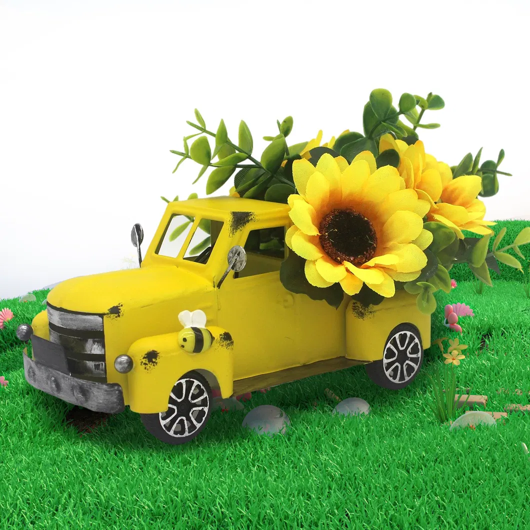 Vintage Yellow Metal Truck