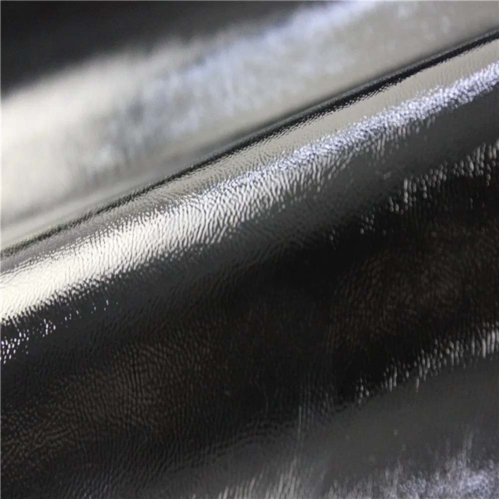 Embossed Solid Color Mirror Synthetic Faux Leather for Shoe Crafting Chair Luggage Making