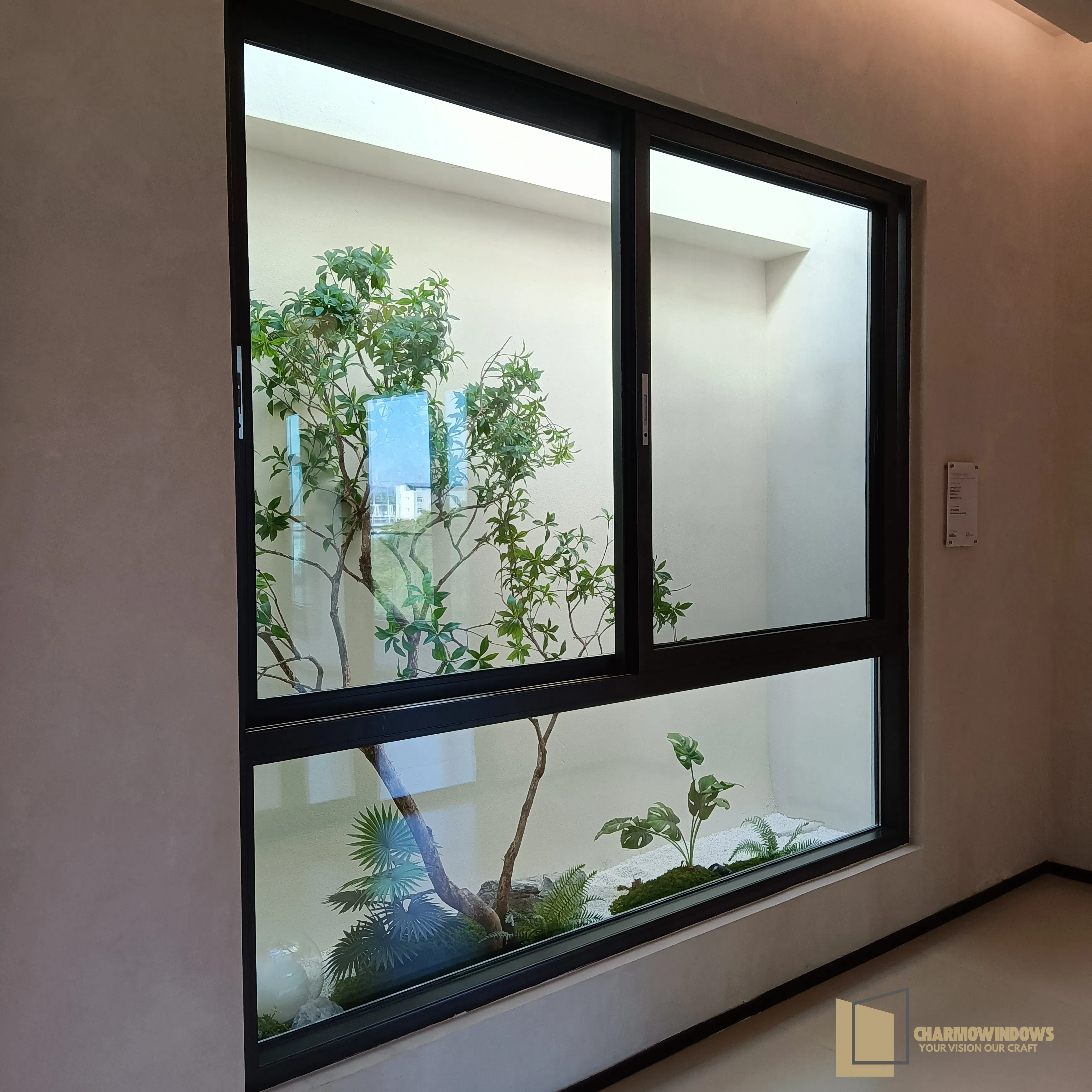 2.0mm Wall Thickness Premium Aluminum Profile Sliding Window Size by Order Two Modes Available