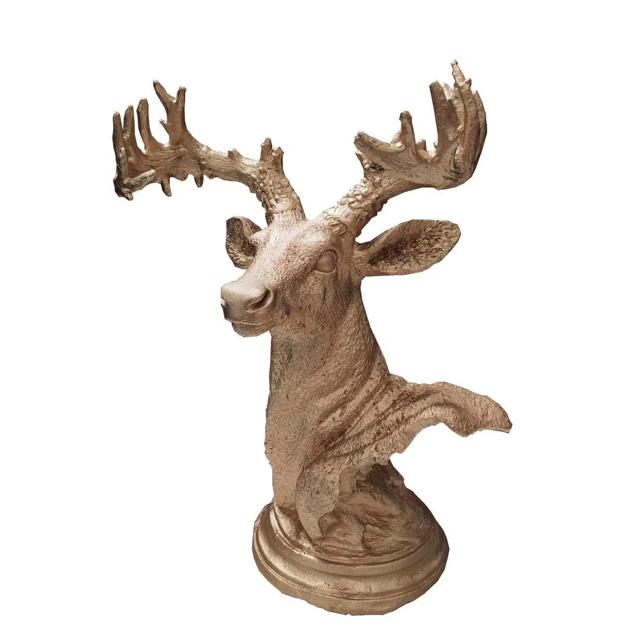 Garden Cast Iron Deer Head Sculpture