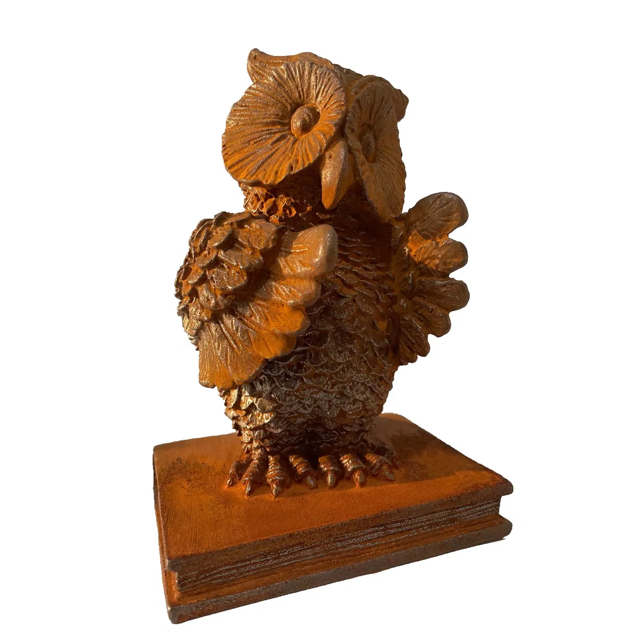 Durable and Sturdy Cast Iron Home Garden Owl Cast Iron Sculpture