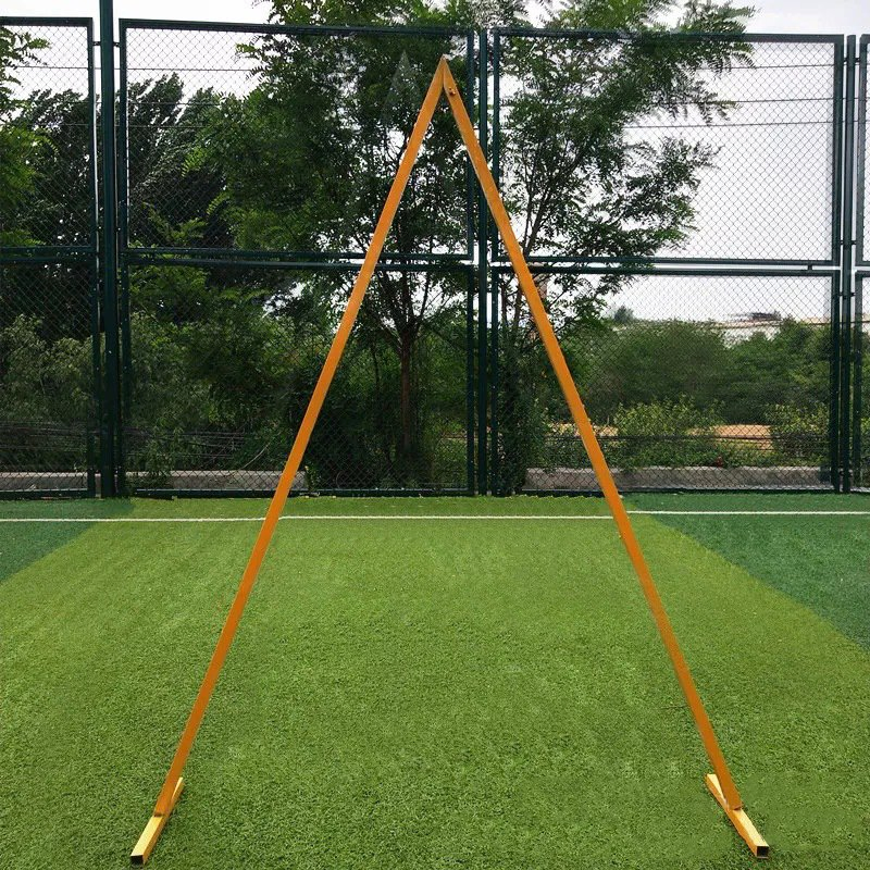 Triangle Iron Wedding Arch for Ceremony Natural Wood Backdrop Stand Wedding Arbor, Balloon Garland Stand