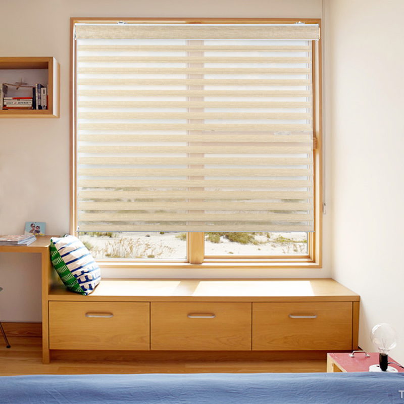Sheer Linen Fabric Silhouette Window Shangri-La Blinds