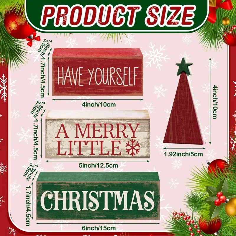 Wooden Christmas Tree Decorations