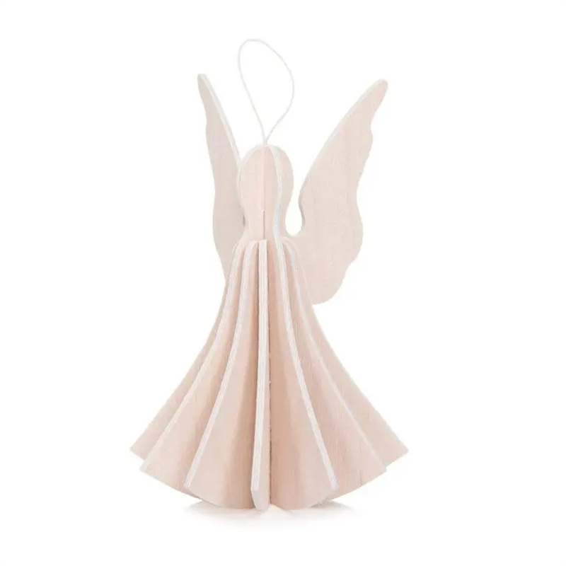 Wooden Angle for Xmss Decoration, for DIY Crafts Xmas Holiday Winter Home Tiered Tray Decoration