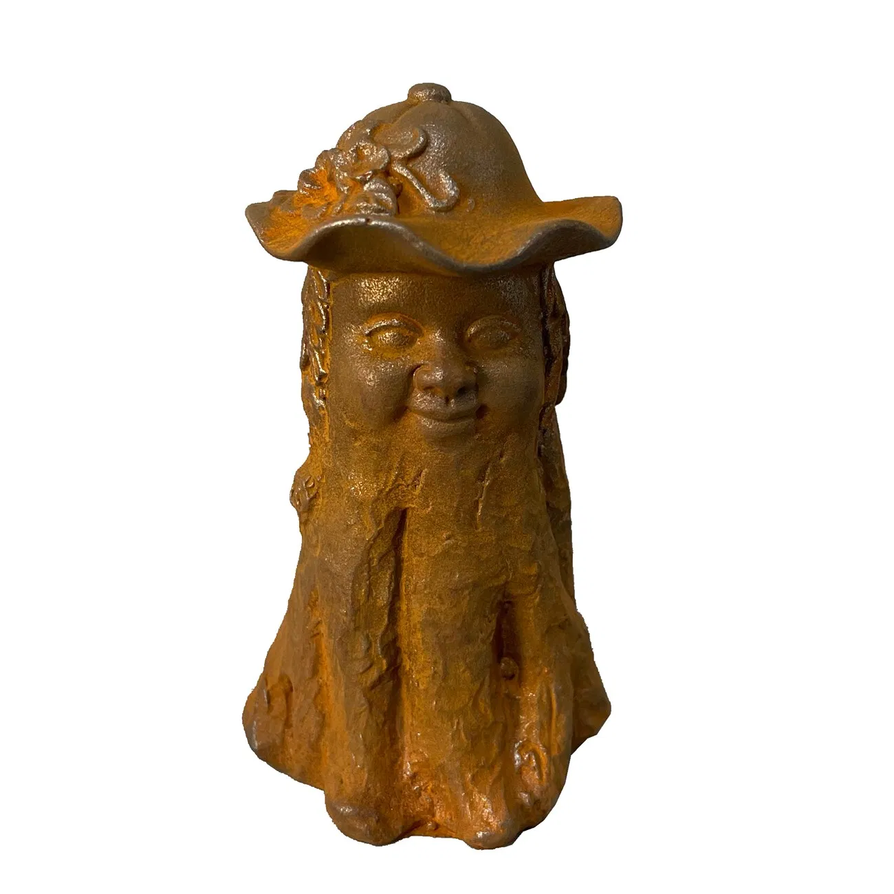 Metal Decorative Cast Iron Plant Old Man Sculpture