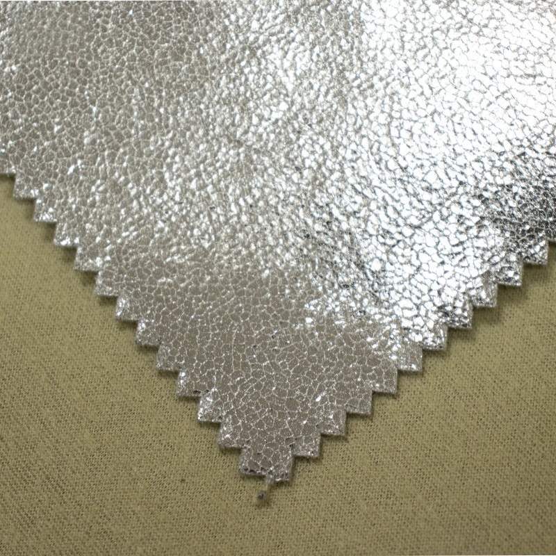 Sparkling Pearl Silver Burst PU Leather for Crafting