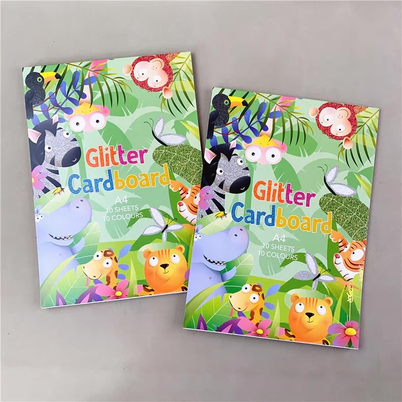 Custom Colorful Decorative Scrapbook Paper Pad DIY Making Card Paper Scrapbooking Paper Pad A4 Glitter Cardboard