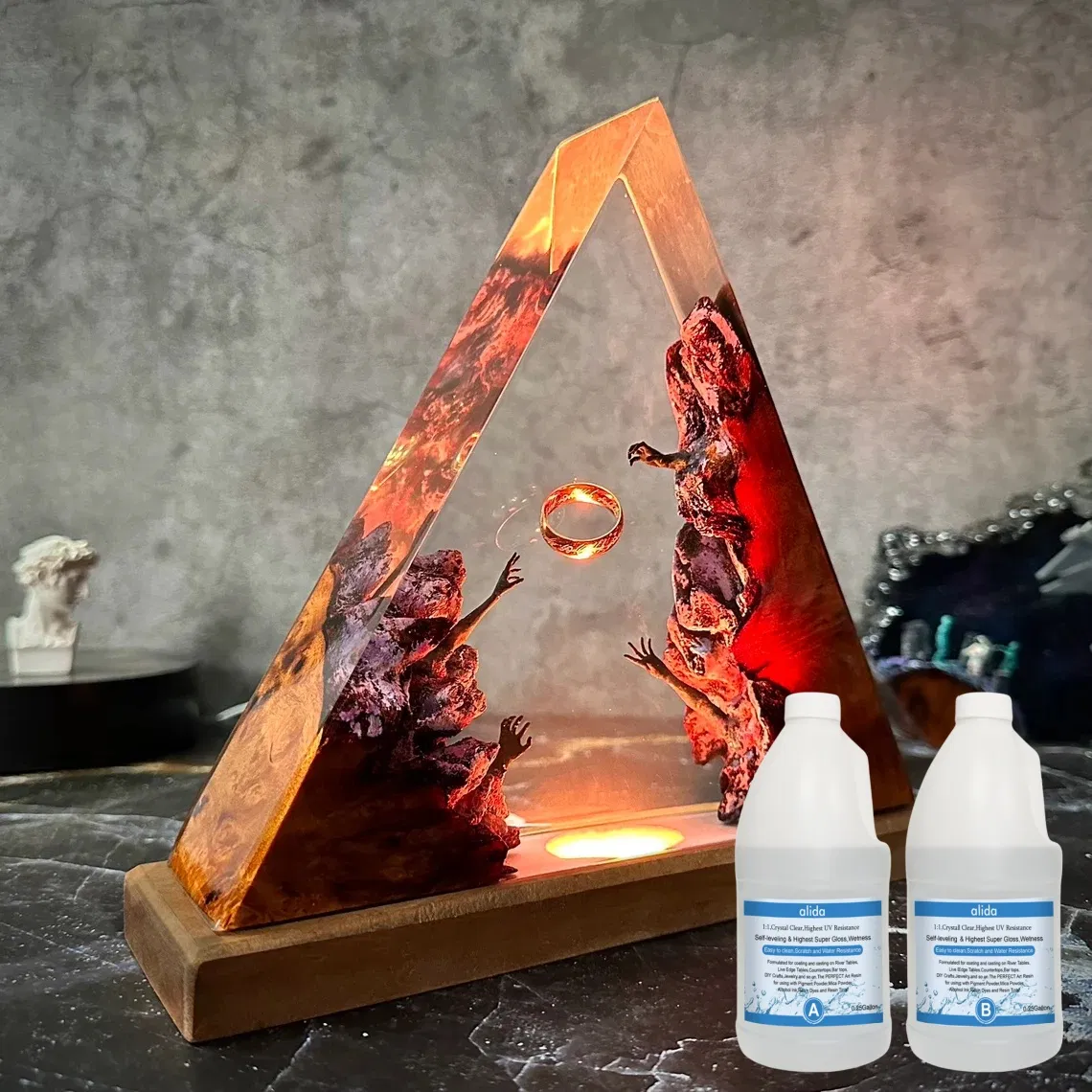 Crystal Clear Epoxy Resin for Wood Table DIY Jewelry Arts for Woodworking Liquid Appearance Seal