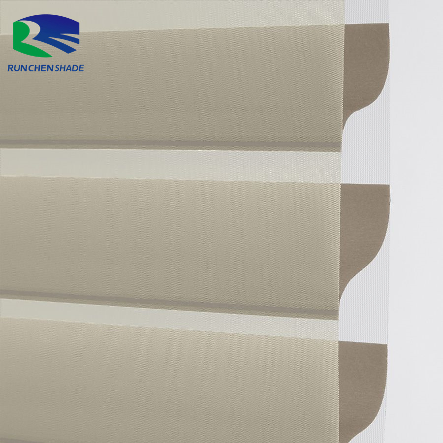 Motorized Shangri La Blind Roller Blinds Silhouette Shades