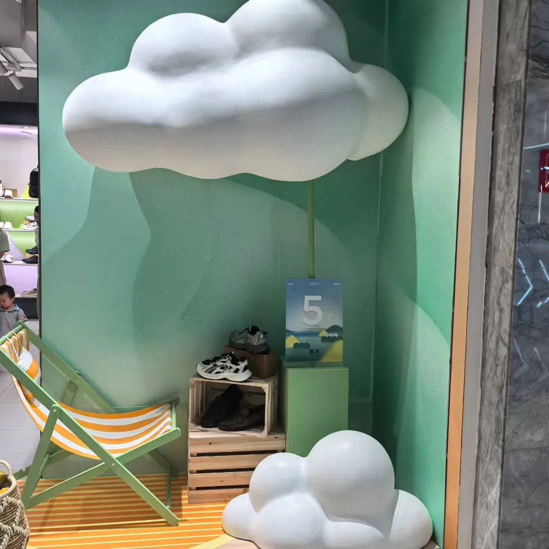 Lovely Custom Made Deer Cloud Fiberglass Resin Wall Art