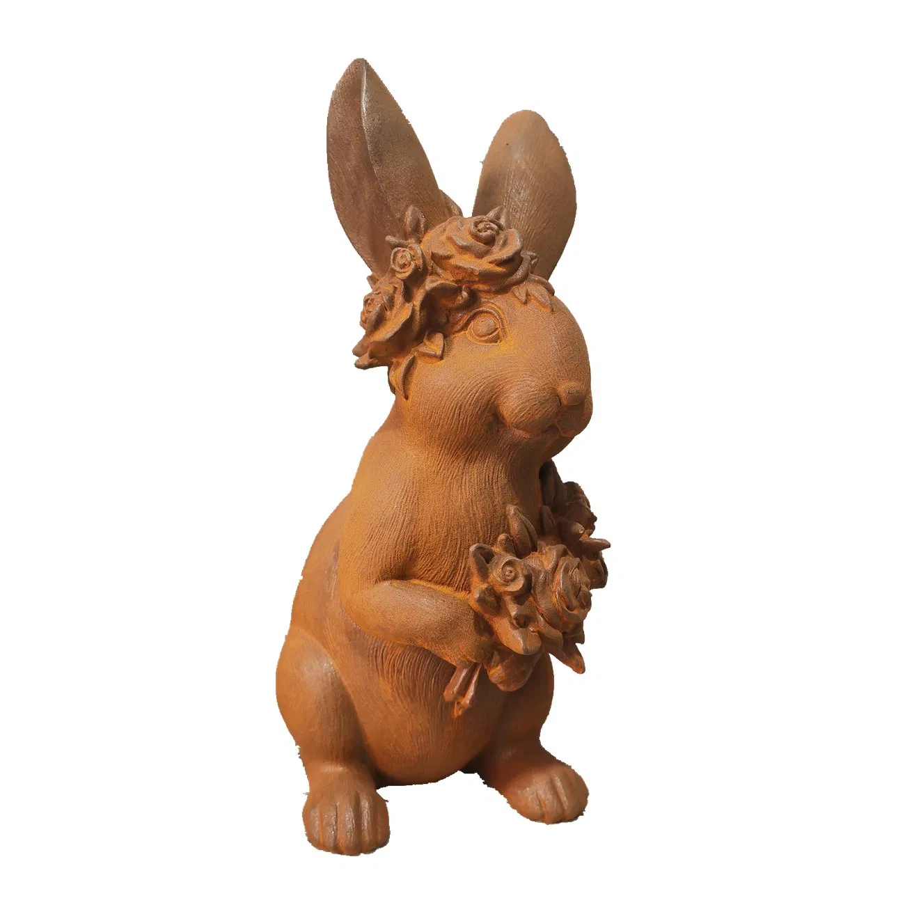 Vintage Bunny Garden Iron Sculpture - Yh-1 Handicraft Ornament